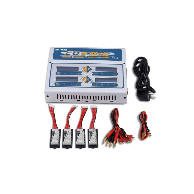 Caricabatterie CQ3 100WX4 AC/DC