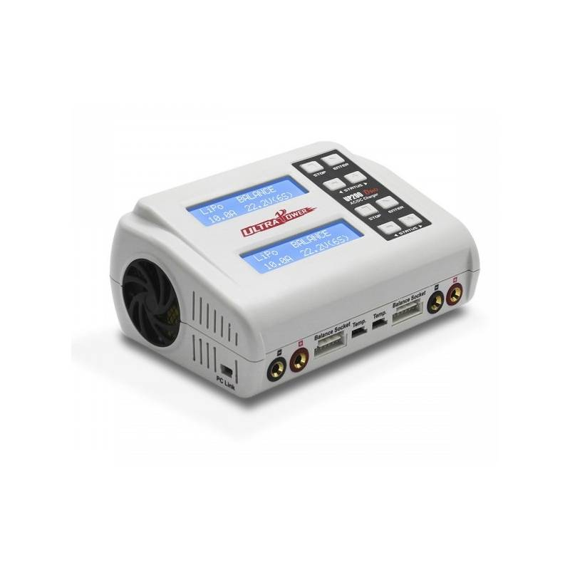 Italtrading Carica batteria ULTRA UP200AC DUO 2x100W per Lipo, LiFe, LiIon, LiHV, NiMh, NiCd (art. ULTRA-UP200AC)
