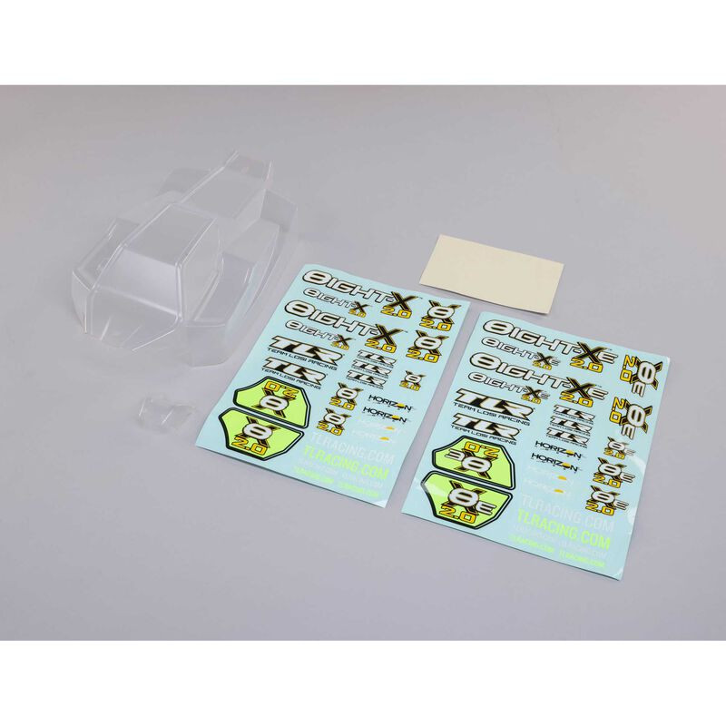 Body Clear w/Decals: 8X, 8XE 2. TLR240018