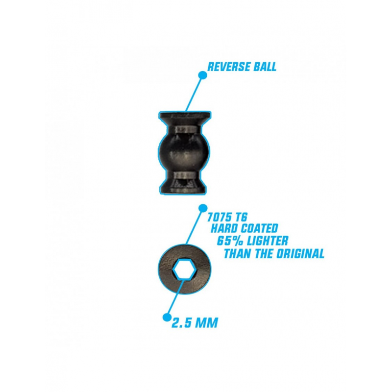 KIT SFERE "REVERSE" IN ERGAL 7075-T6 PER TLR 8IGHT X