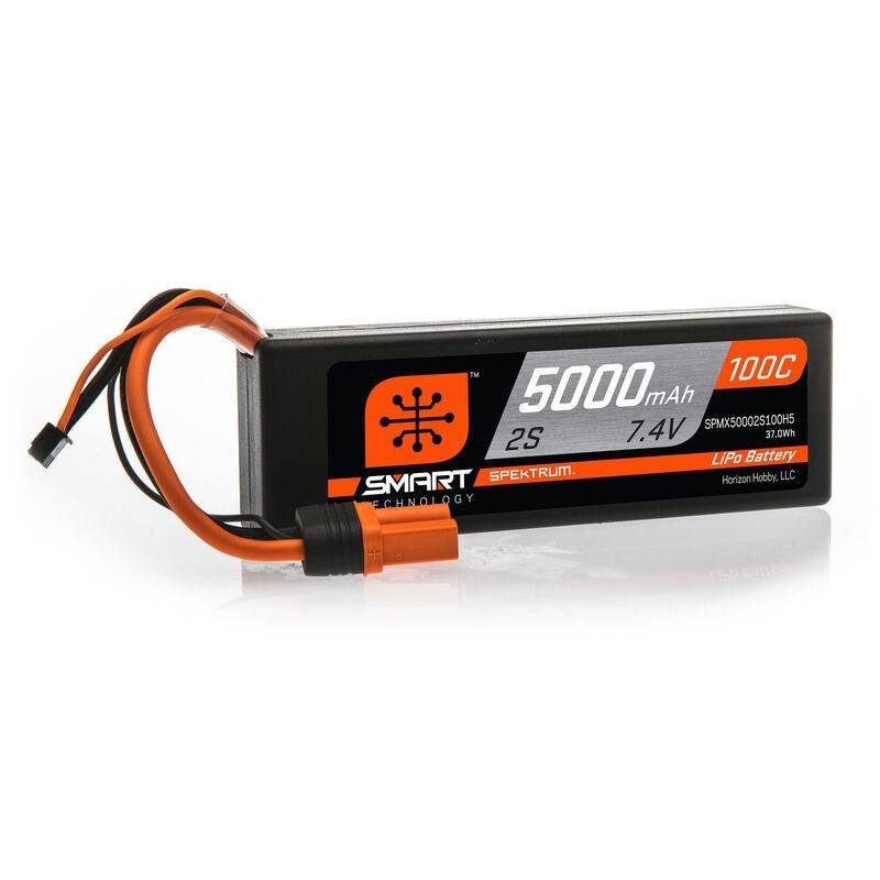 Spektrum Batteria Li-Po 2S 7,4V 5000mAh 100C Smart Hardcase con IC5 (art. SPMX50002S100H5